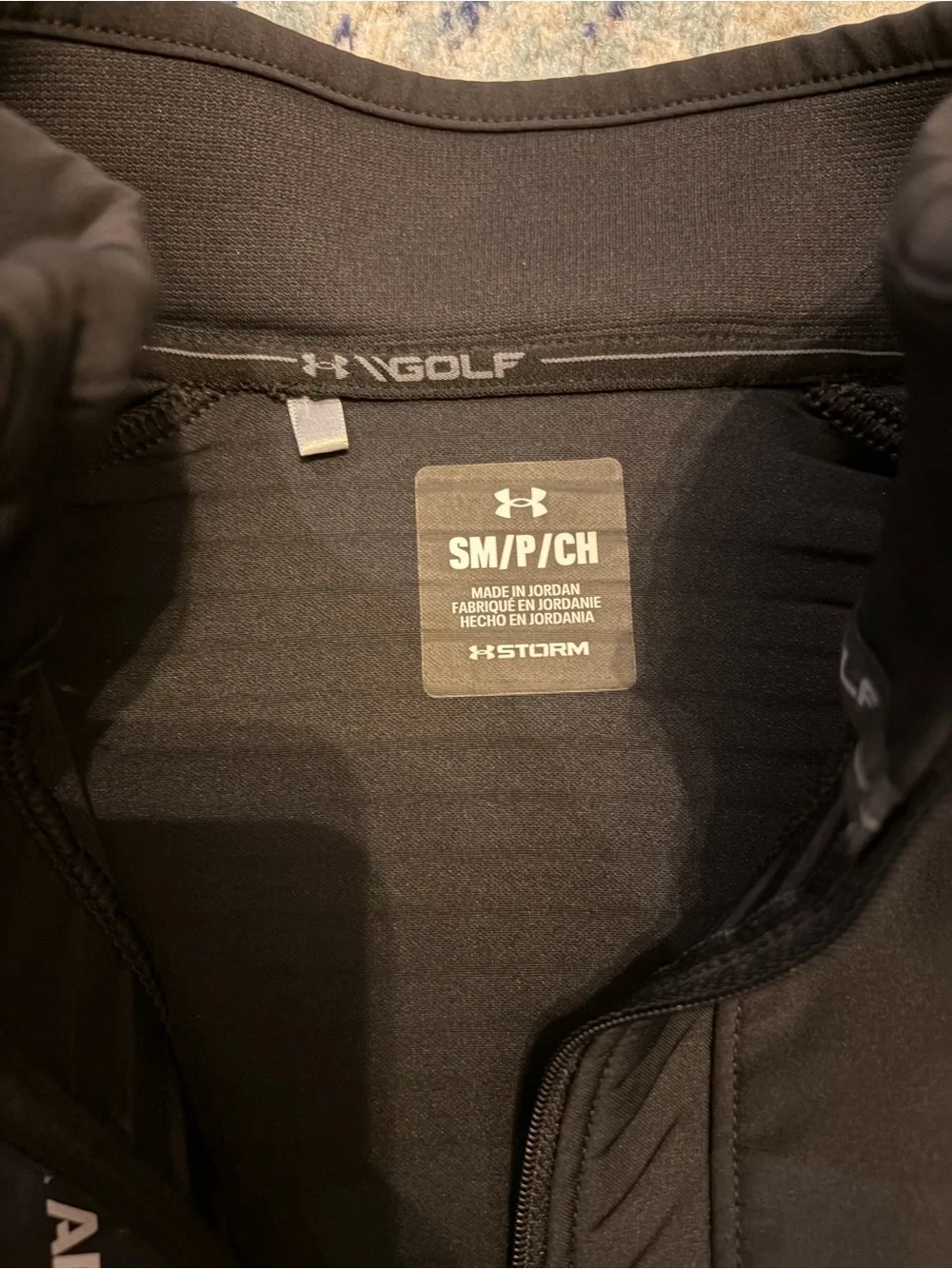 Under Armour GOLF Storm Daytona Black Quarter Zip Vest Men's Size Small